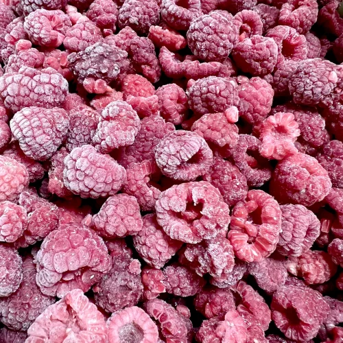 Gefrorene Himbeeren